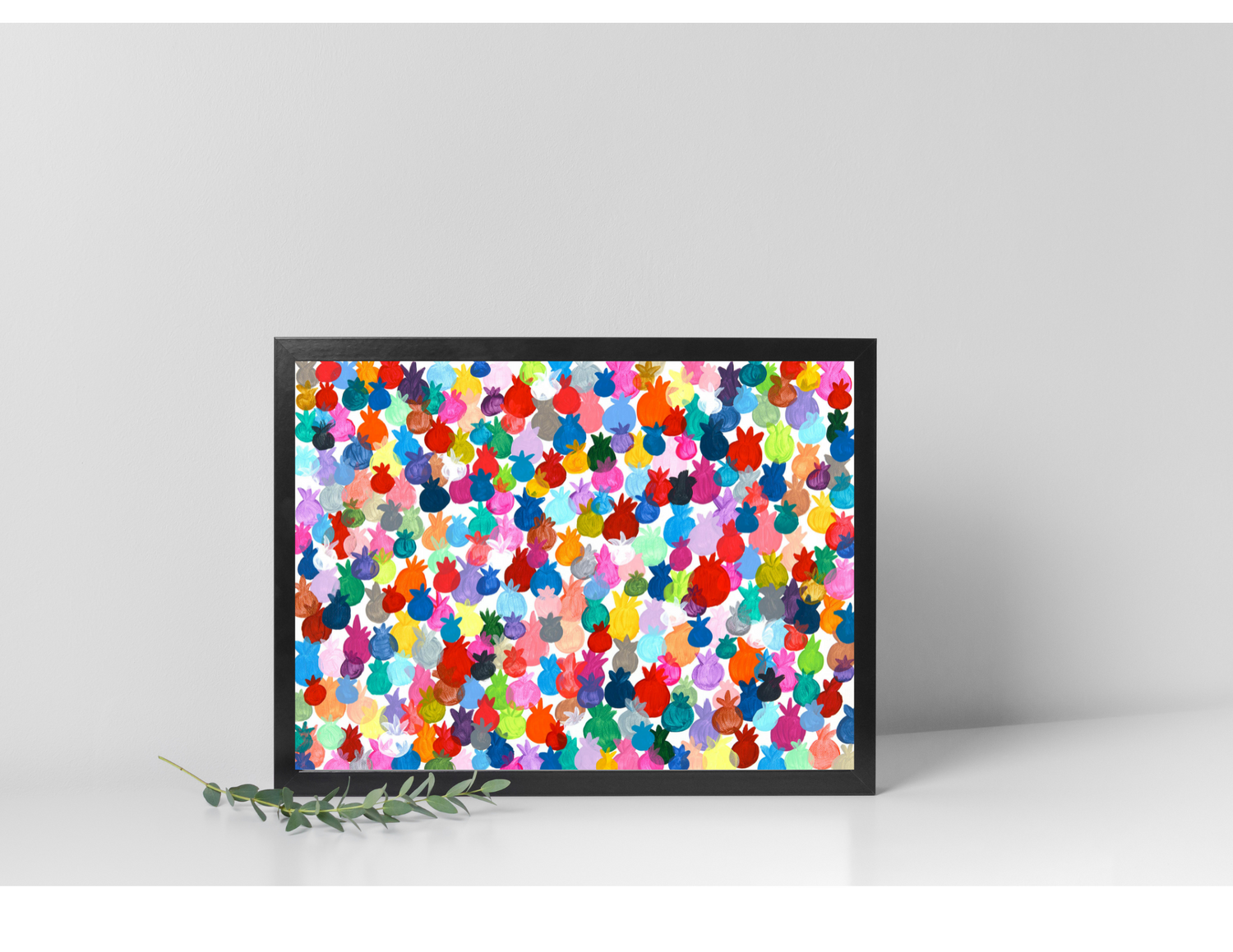 Rainbow Pomegranates Giclee Art Print