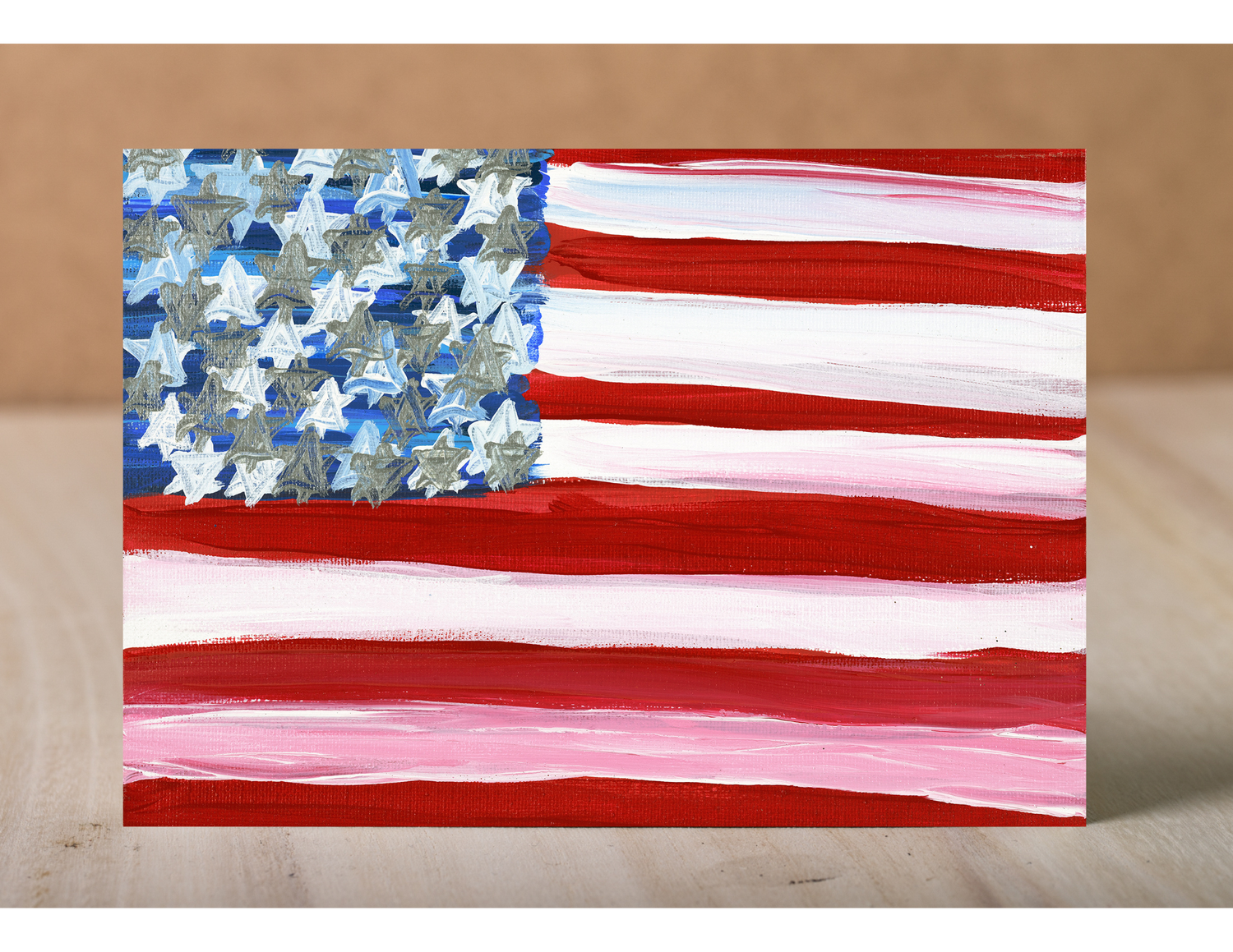American Flag with Jewish Stars Giclee Art Print