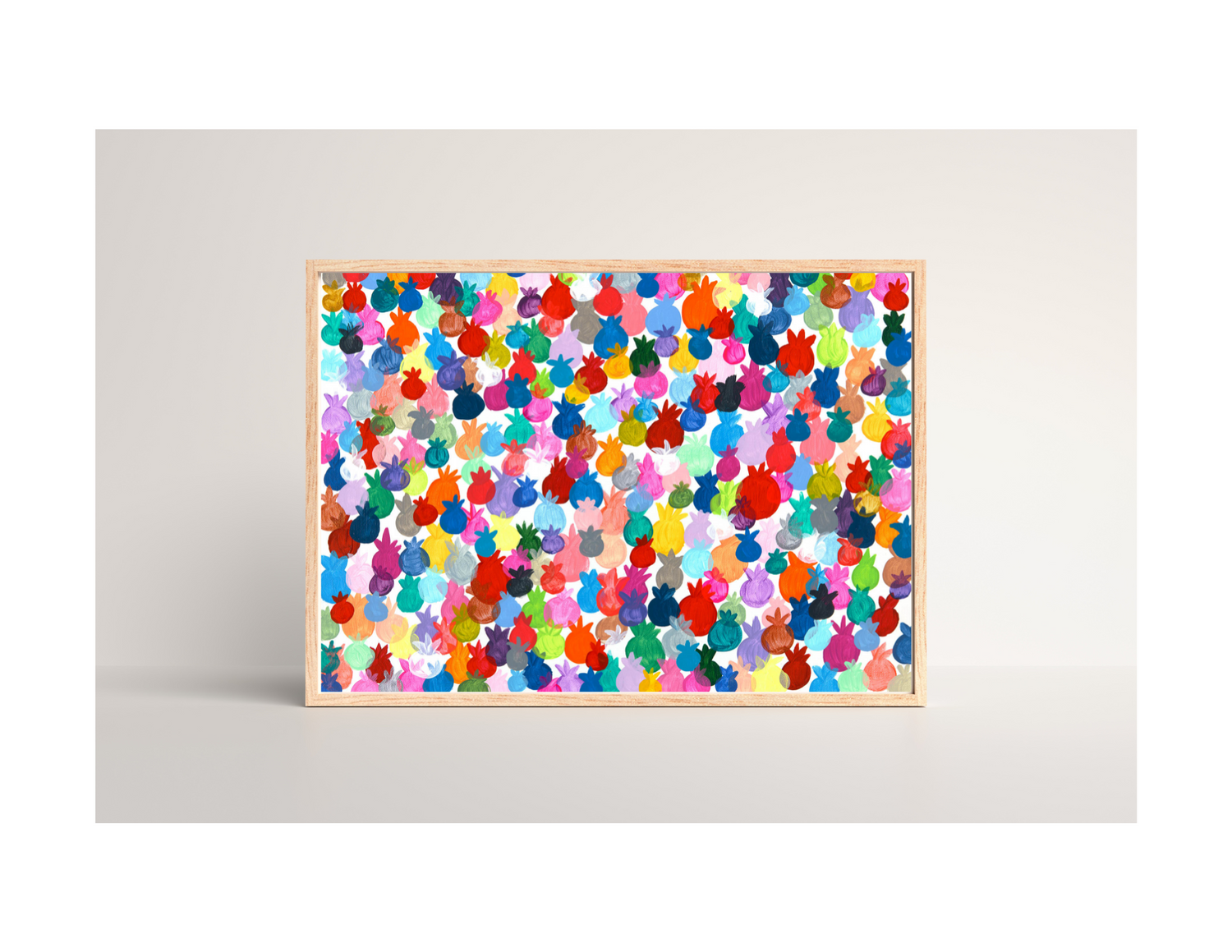 Rainbow Pomegranates Giclee Art Print