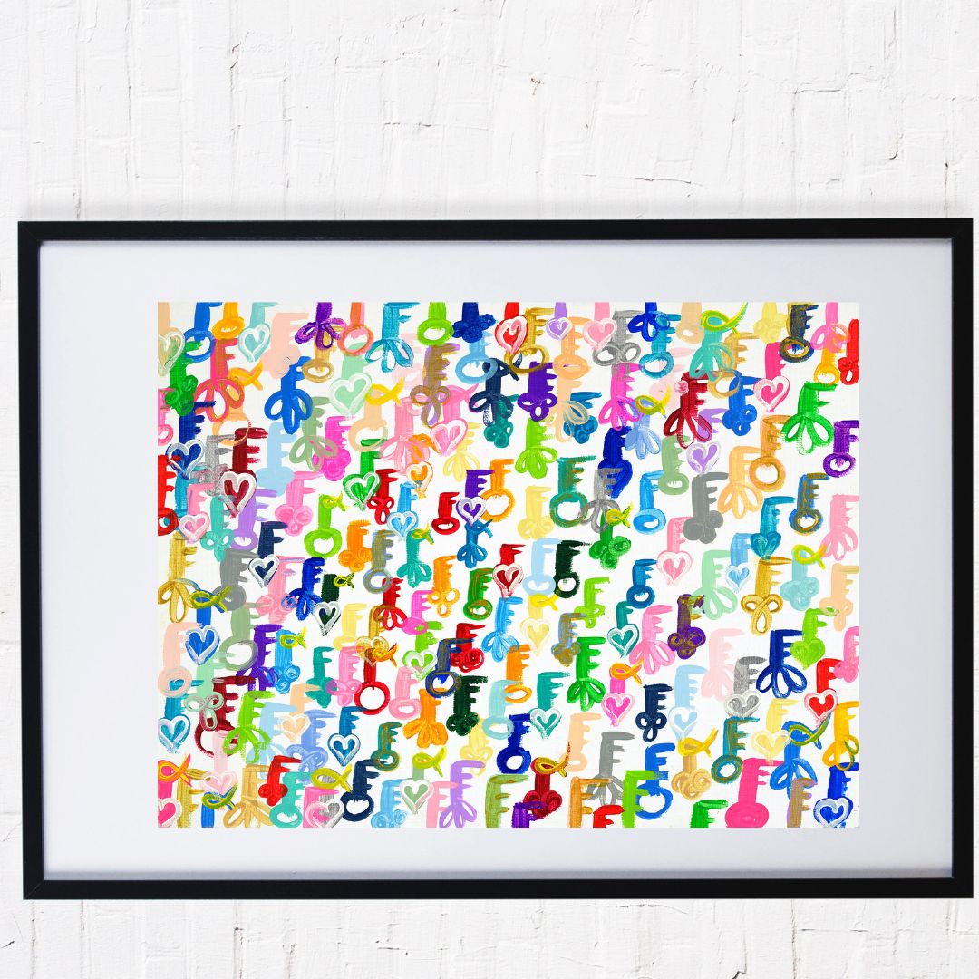 Rainbow Schissel Keys Giclee Art Print