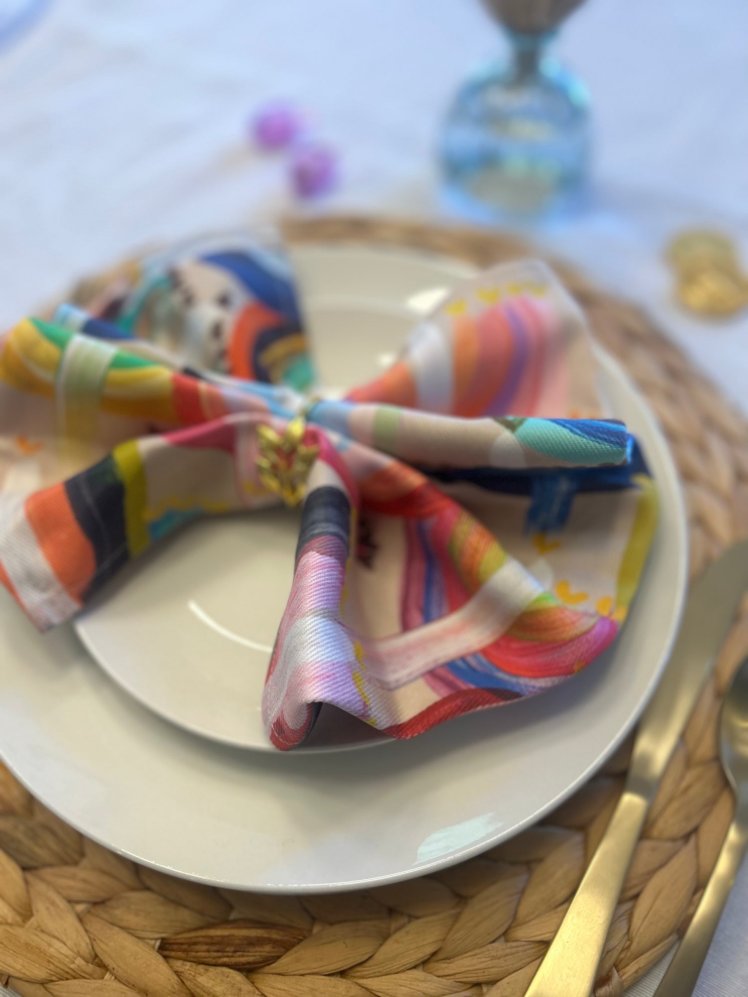 Rainbow Menorahs | Napkins