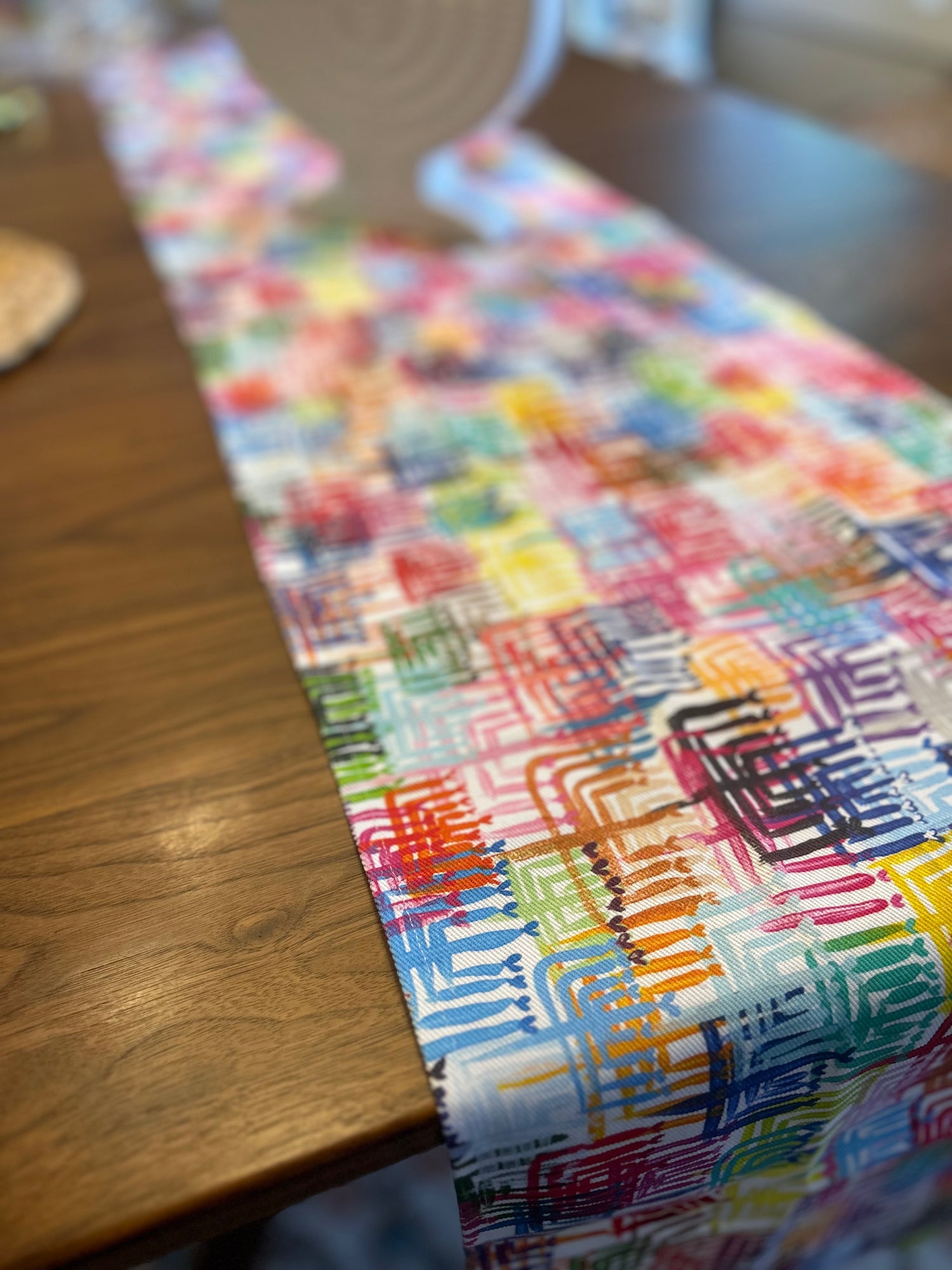 Heart Menorahs | Hanukkah Table Runner