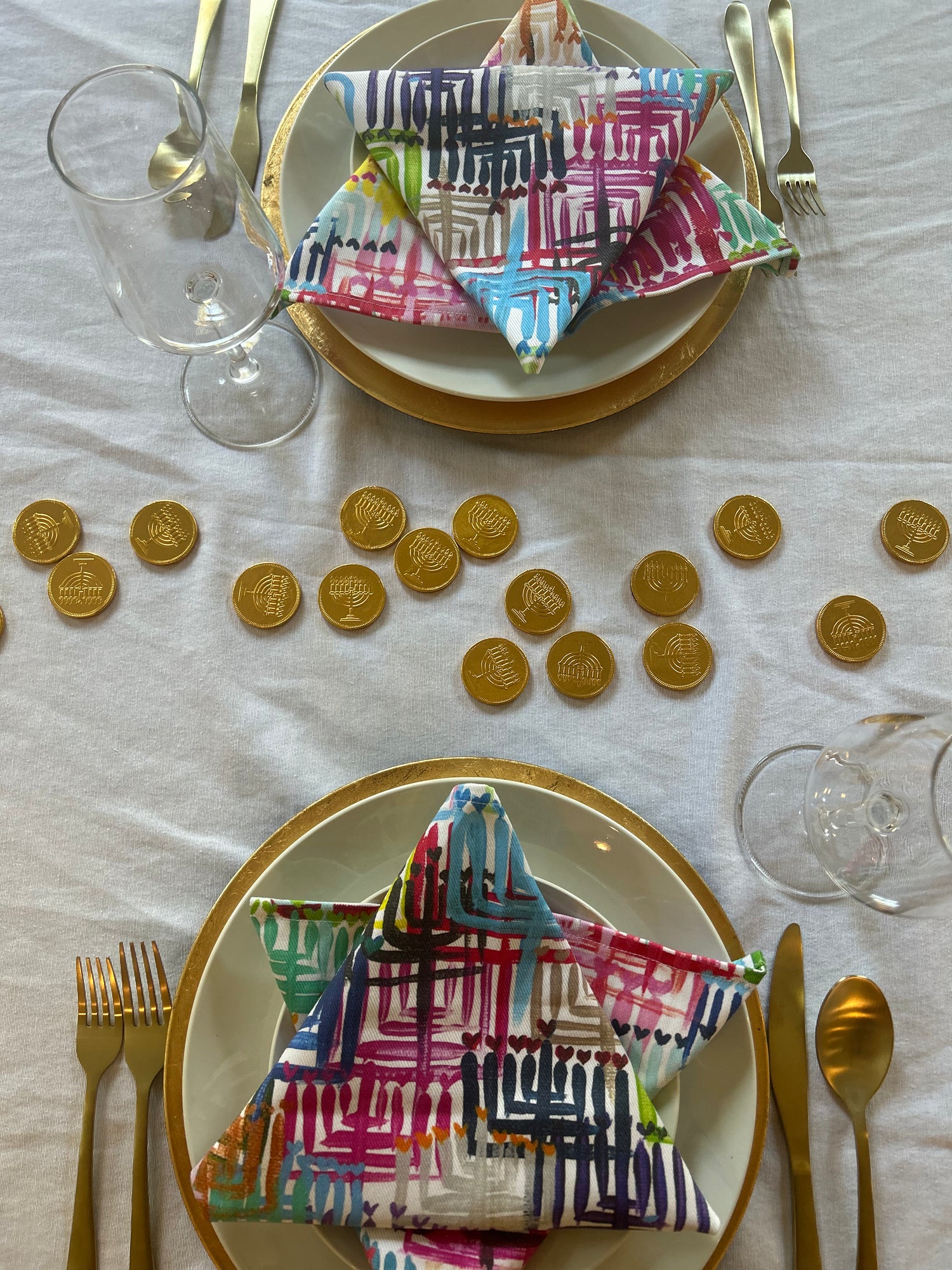 Heart Menorahs | Napkins