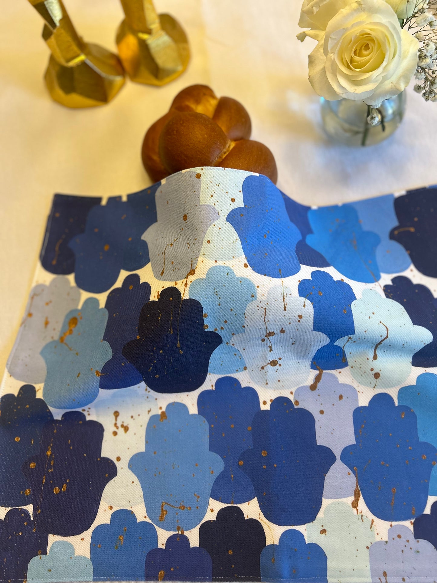 Blue Hamsas | Challah Cover