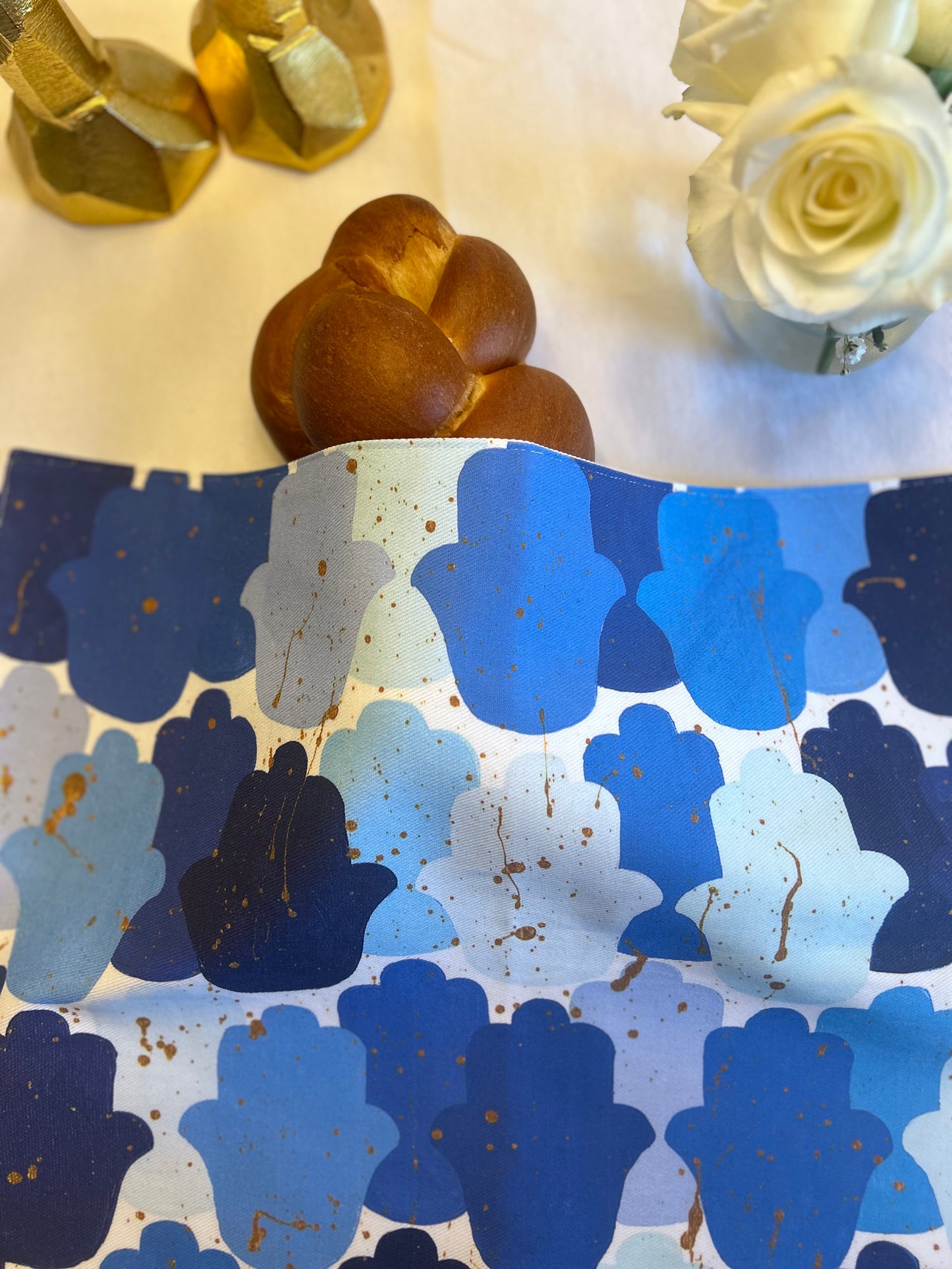 Blue Hamsas | Challah Cover