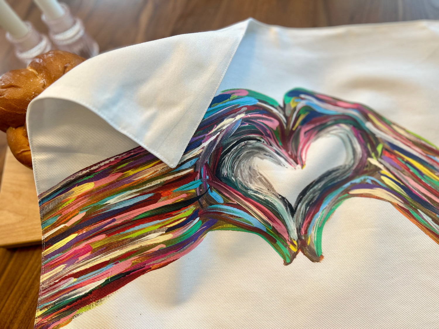 Heart Hand Challah Cover