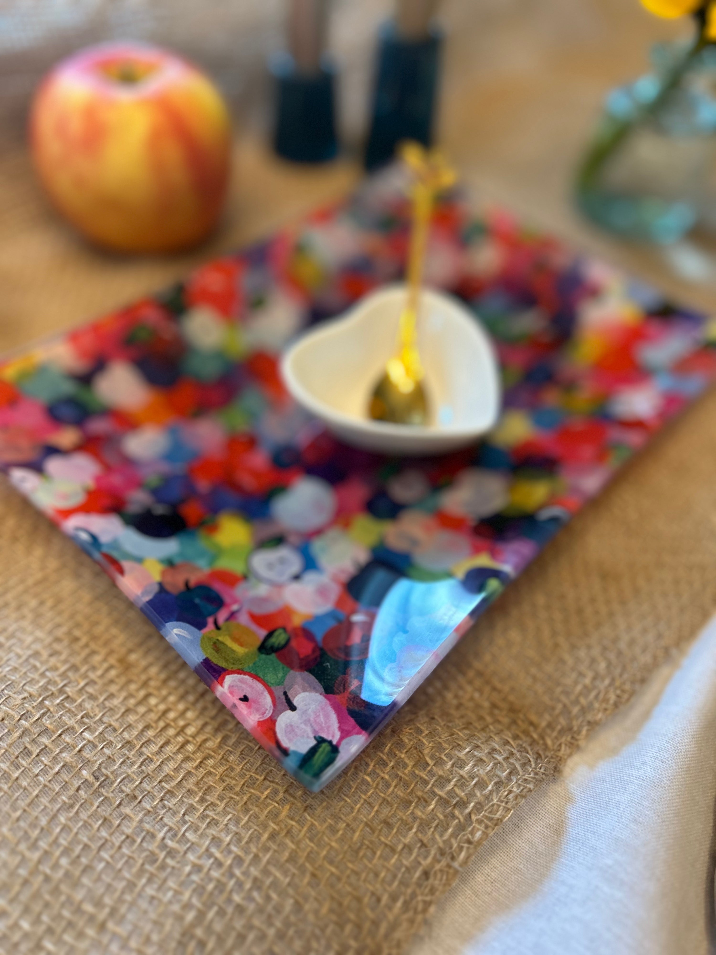 Rainbow Apples | Apple & Honey Dish Set