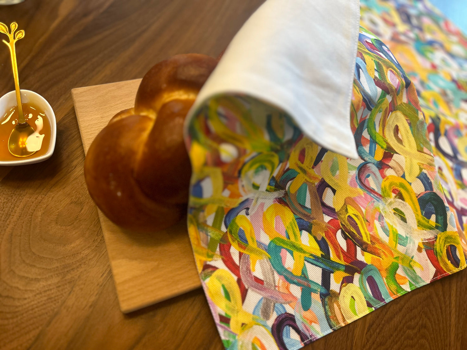 Rainbow Hope Challah Cover