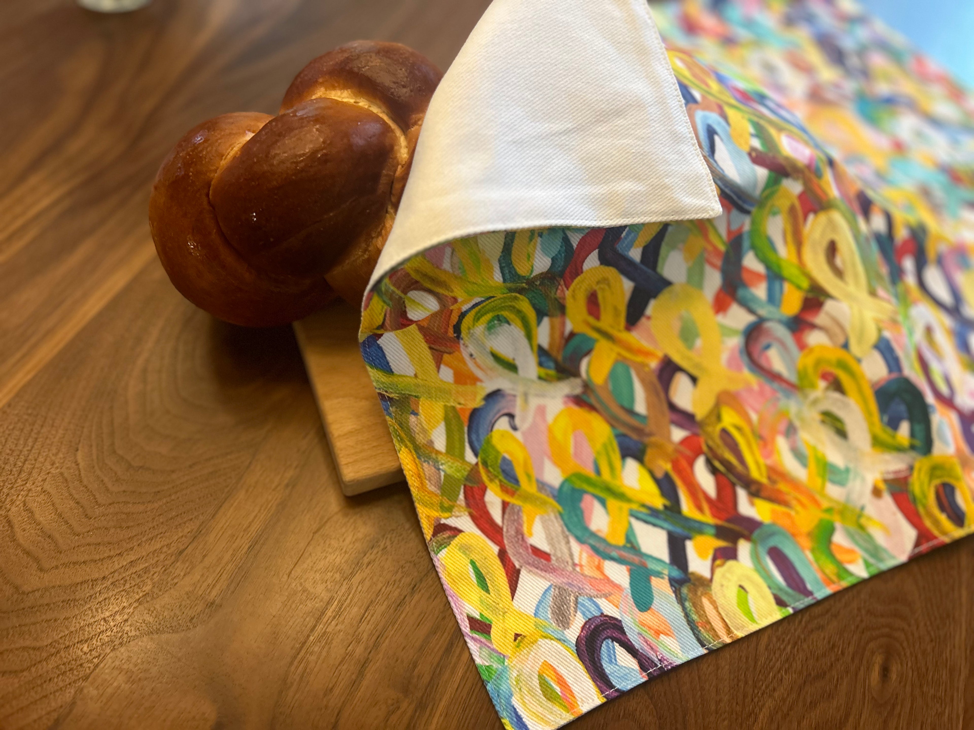 Rainbow Hope Challah Cover