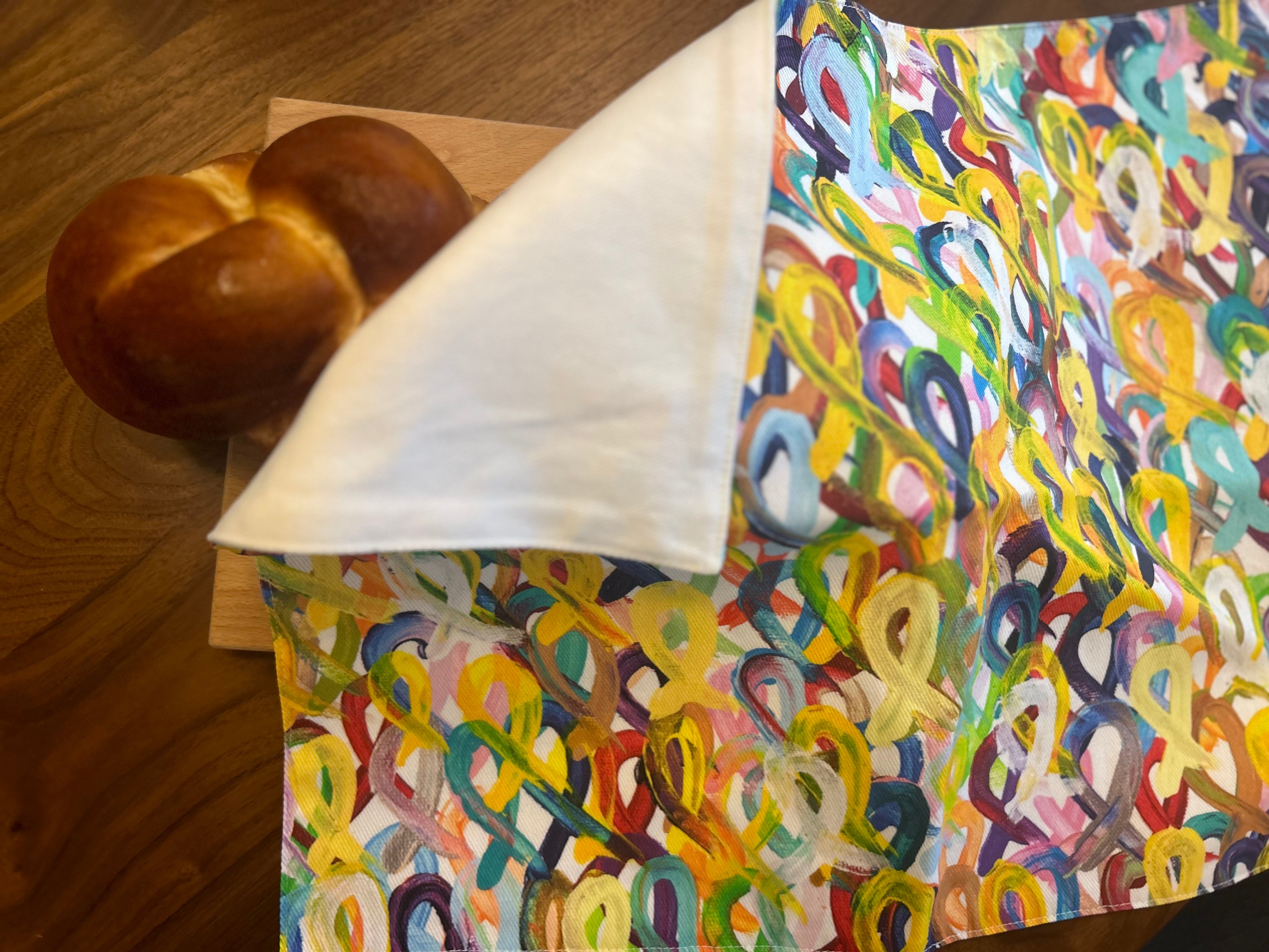 Rainbow Hope Challah Cover