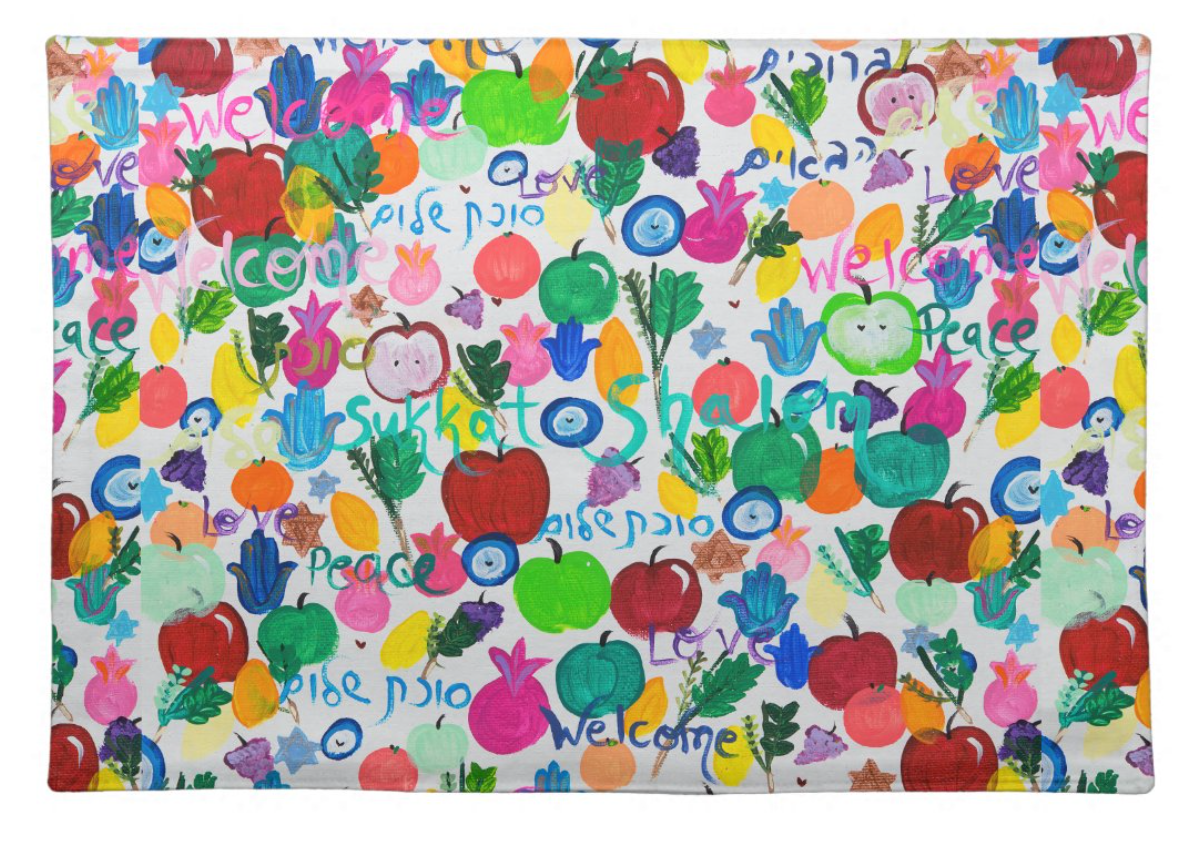 Sukkot Shalom Challah Cover