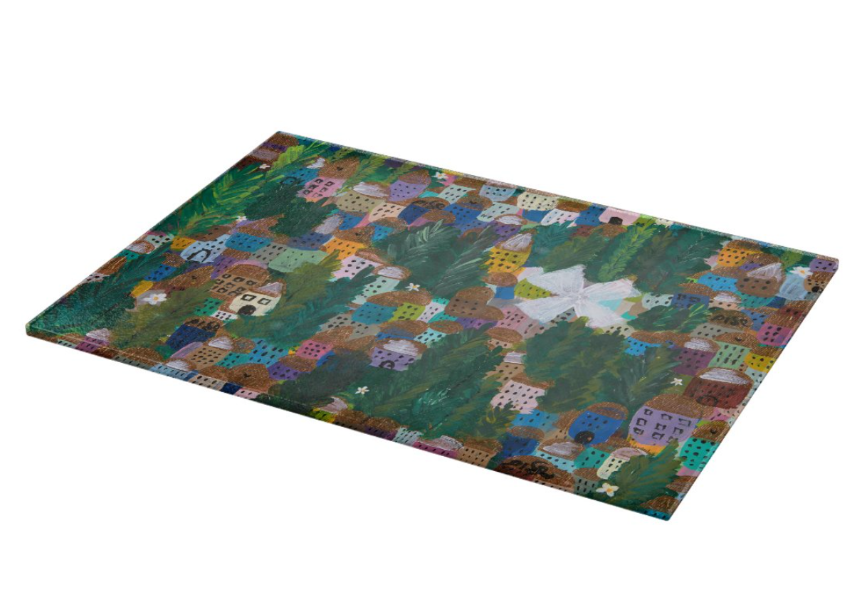 Jerusalem Shel Zahav Glass Tray