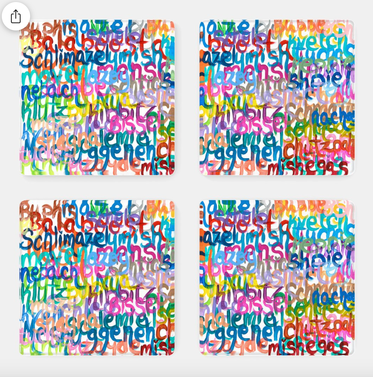 Yiddish Maven | Acrylic Coasters - Set of 4