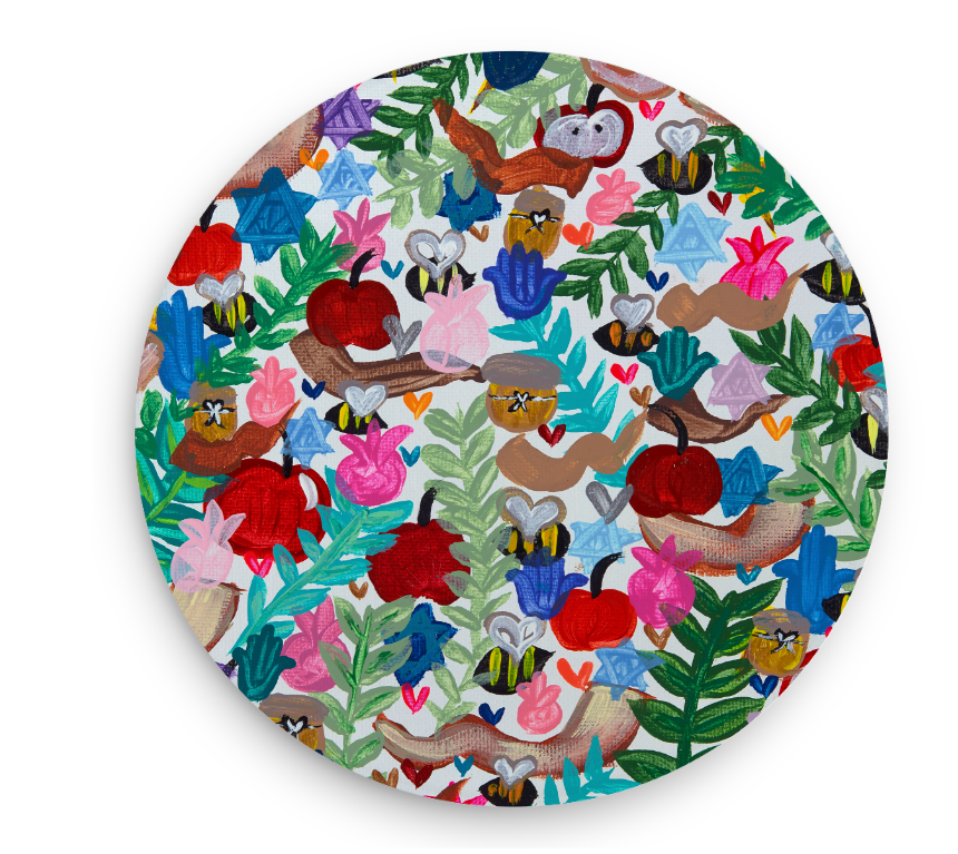 Everything Rosh Hashanah | Centerpiece Glass Serving Dish Platter