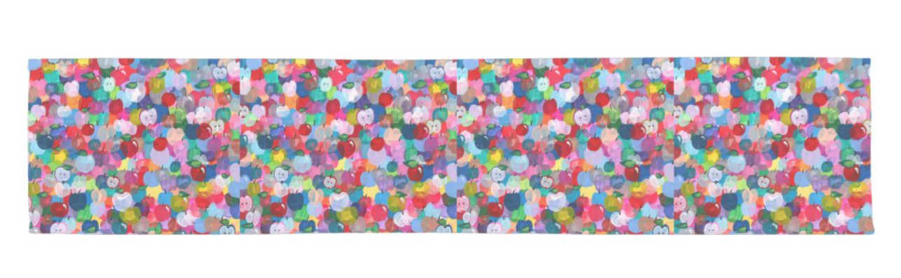 Rainbow Apples Table Runner