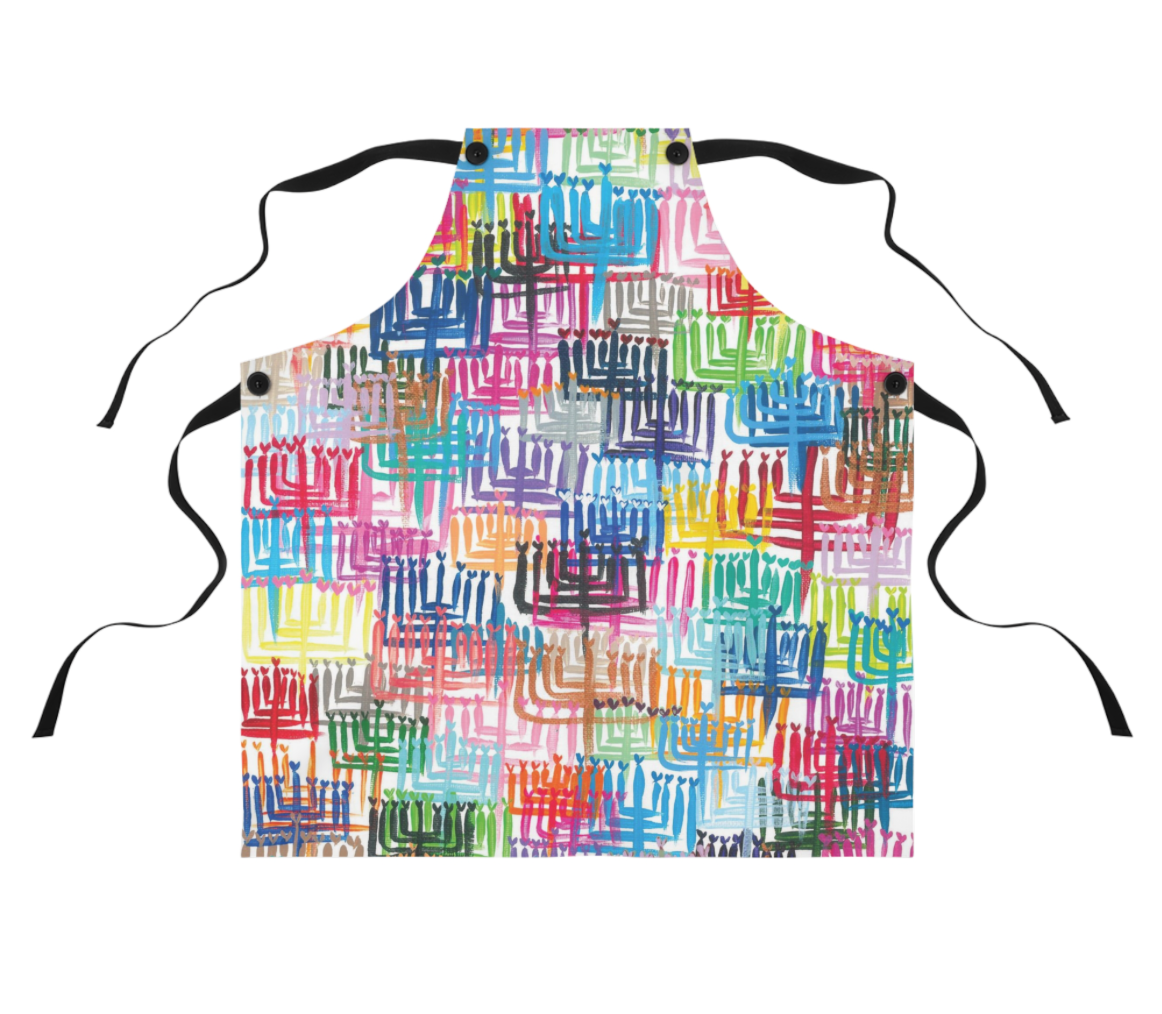 Heart Menorahs| Kitchen Apron