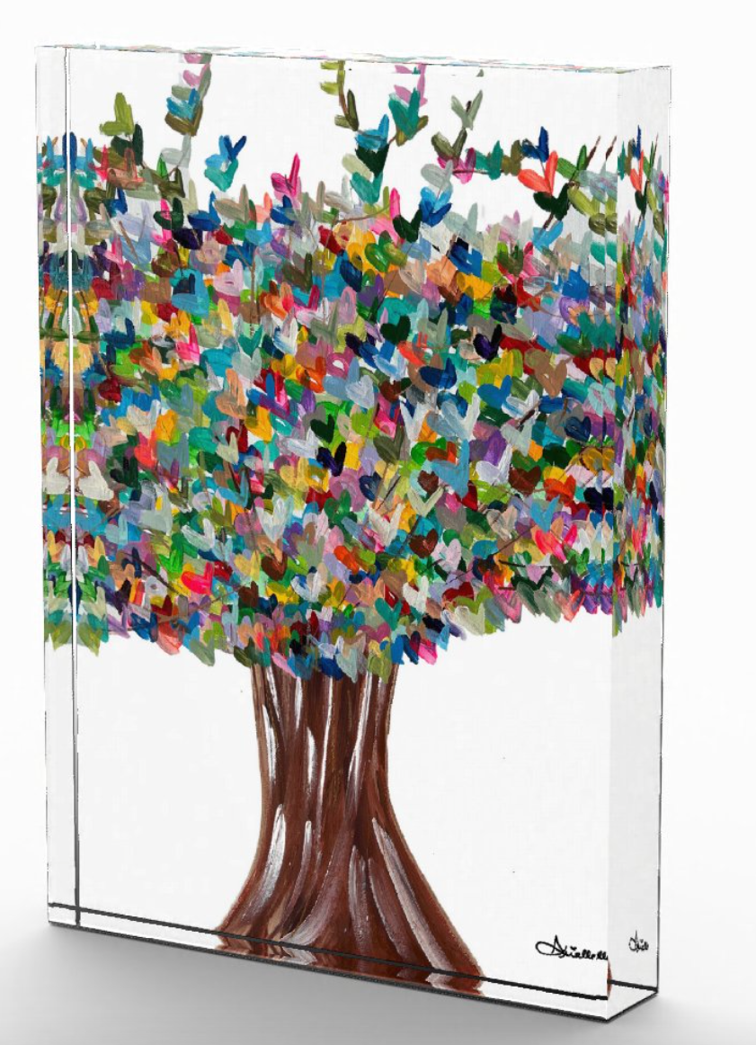 New Heart Tree | Acrylic Art Block