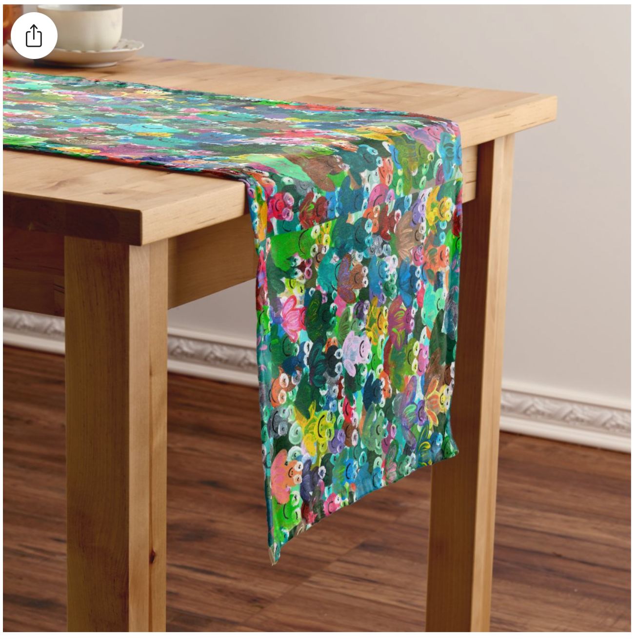 Rainbow Frogs | Table Runner