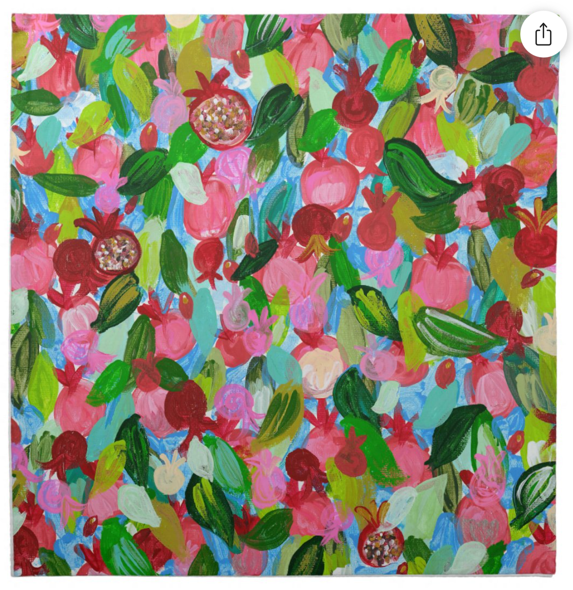 Red Pomegranates Cloth Napkins