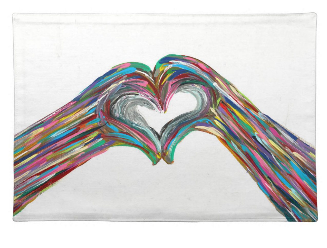 Heart Hand Challah Cover