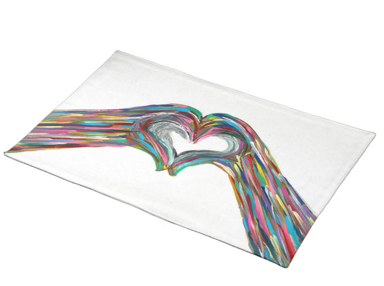 Heart Hand Challah Cover