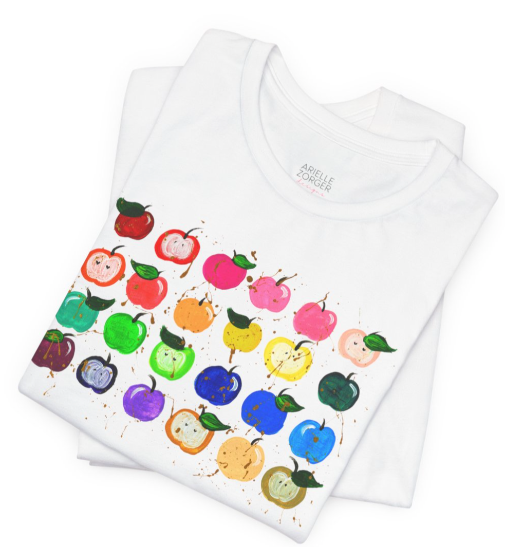 Rainbow Apples Rosh Hashanah Tee