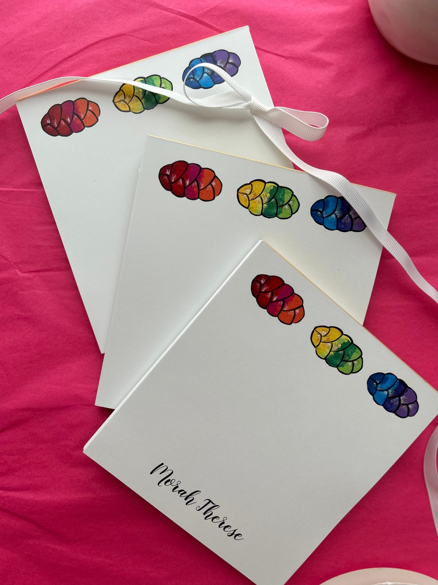 Personalized Tie Dye Challahs Notepad