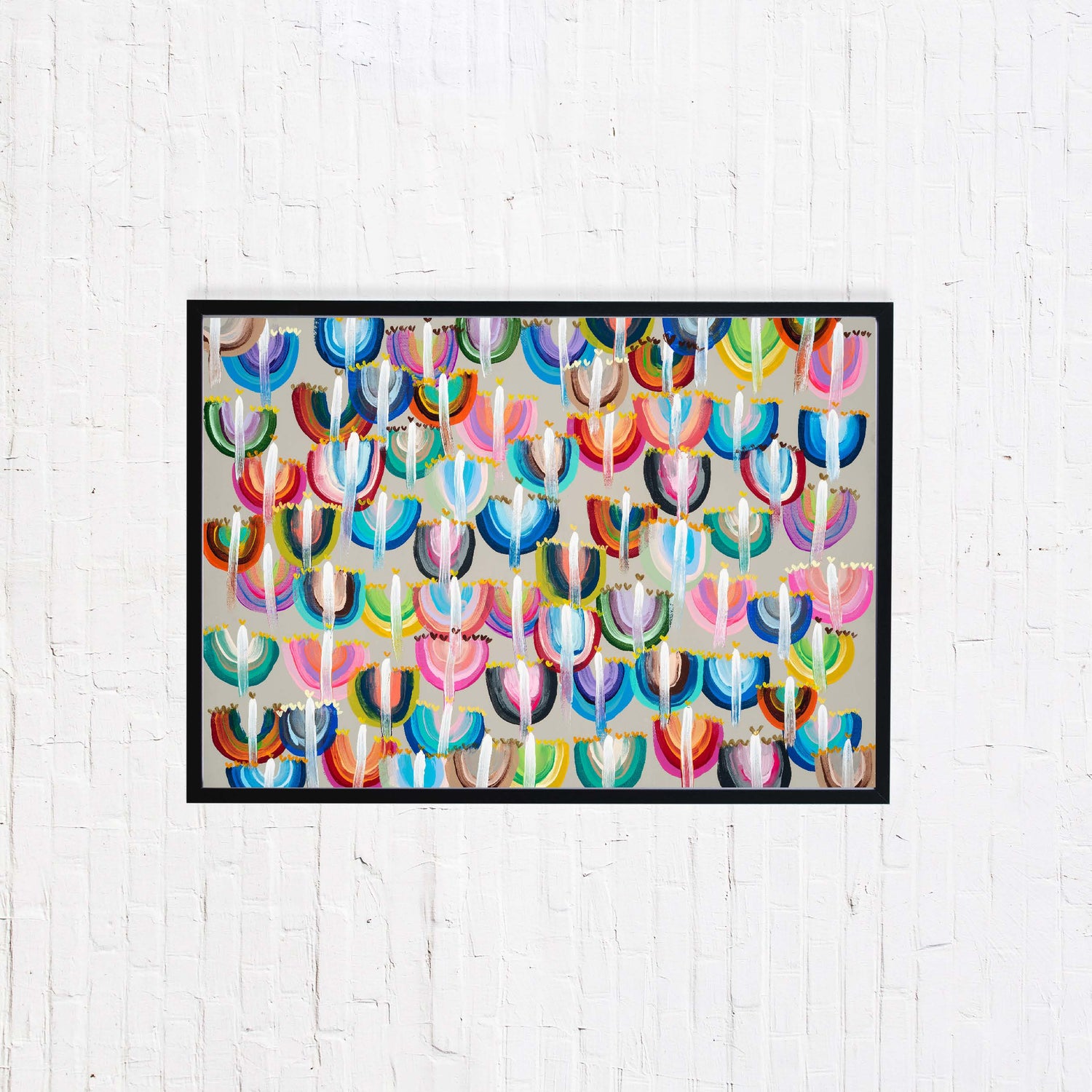 Rainbow Menorahs Giclee Art Print