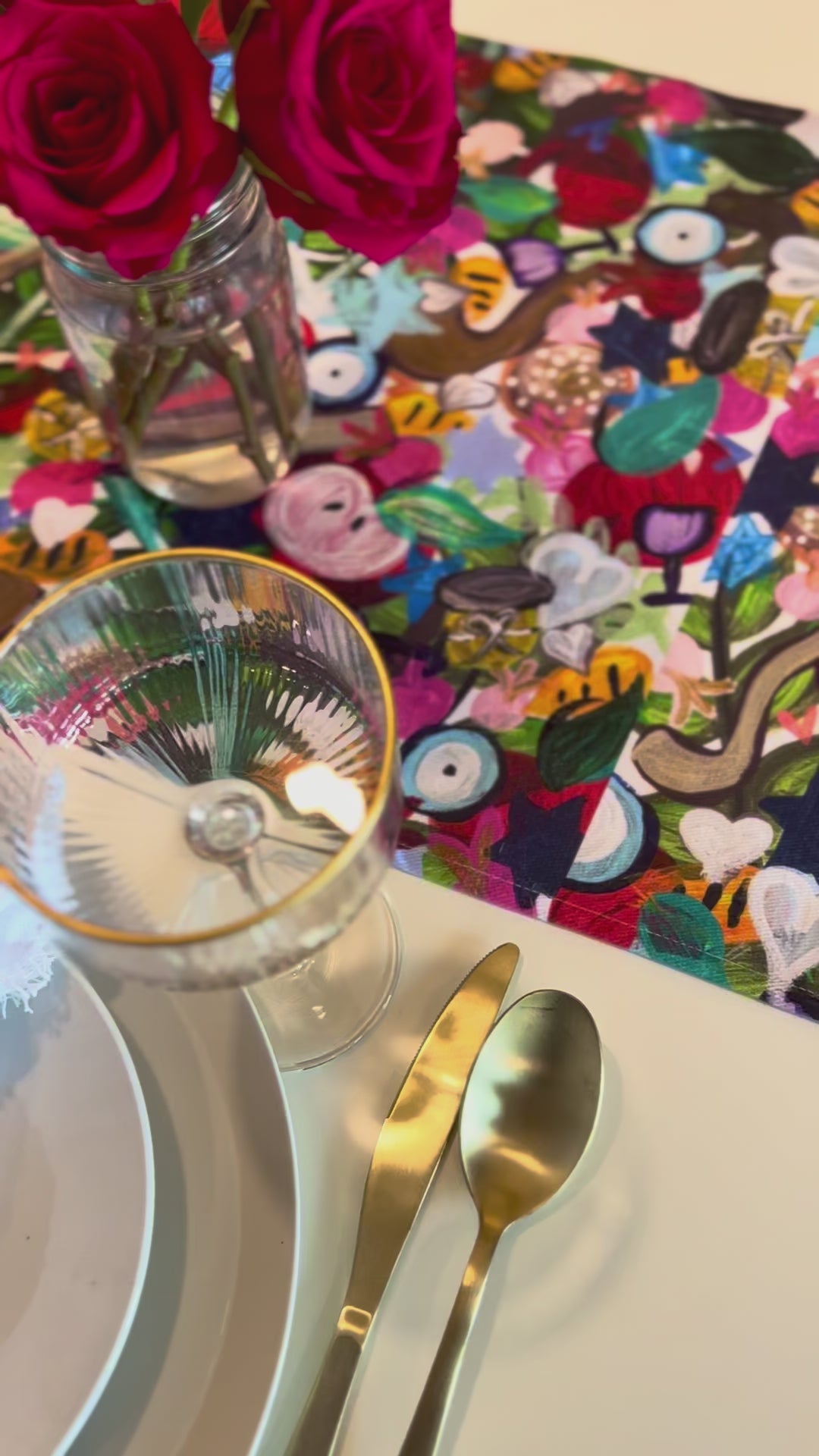 All the Colors of Rosh | Rosh Hashanah Table Runner