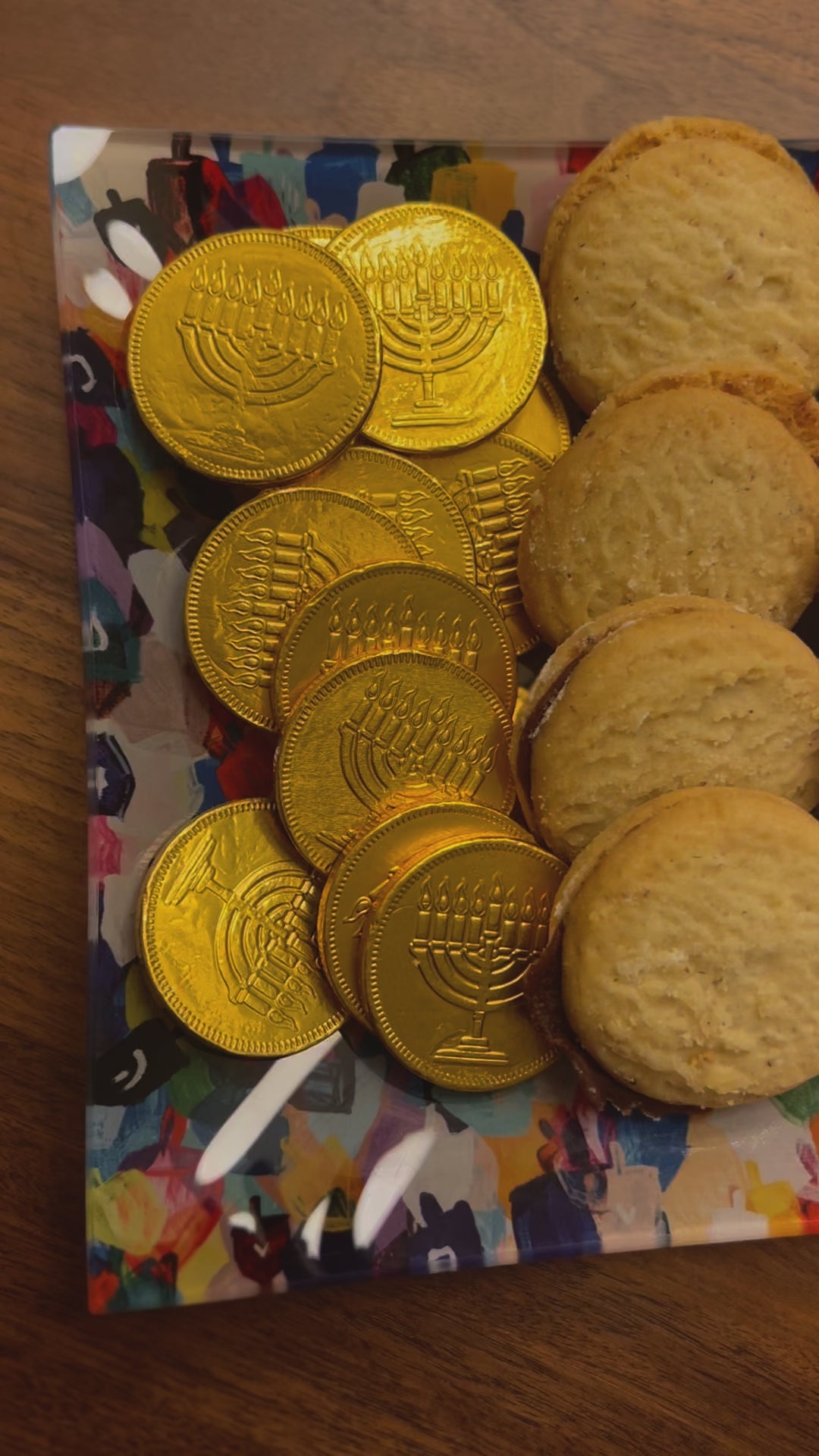 Rainbow Dreidels Hanukkah Dish Set