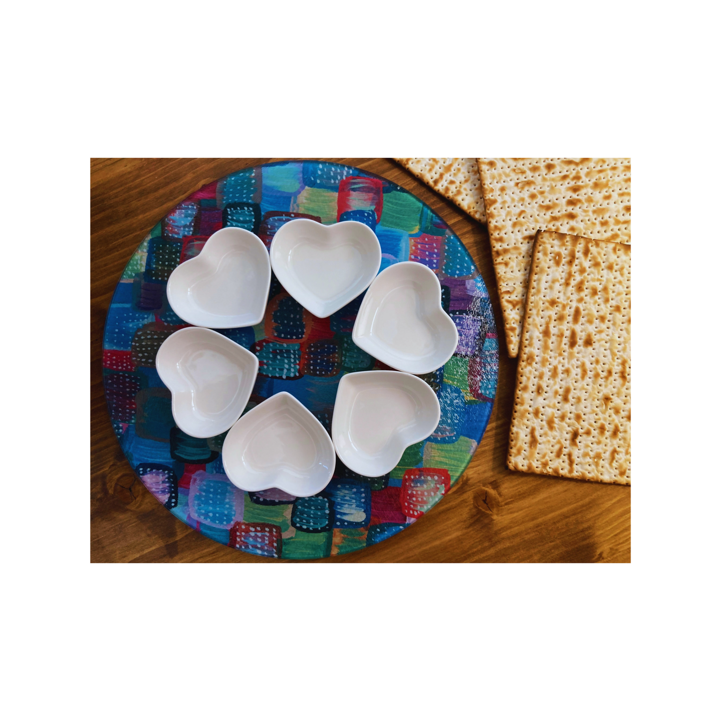 Rainbow Matzahs Seder Plate