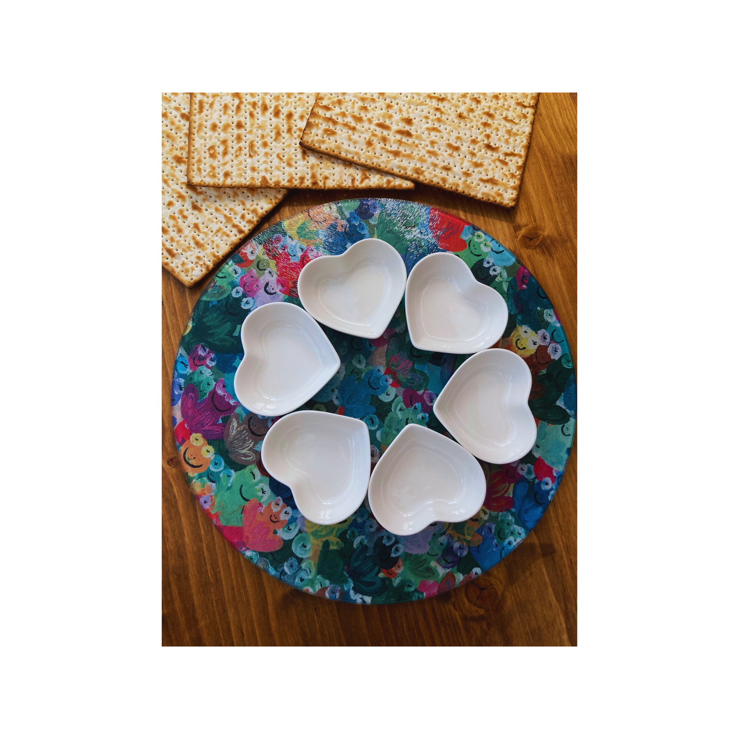 Rainbow Frogs Seder Plate