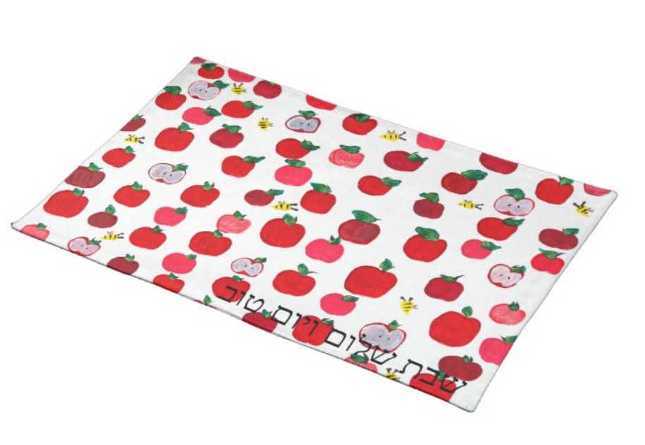 Red Apples Rosh Hashanah Challah Cover