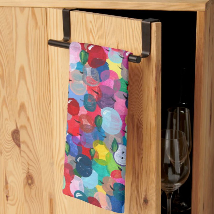 Rainbow Apples Kitchen Tea Towel