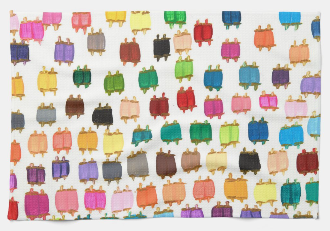 Rainbow Torahs Kitchen Tea Towel