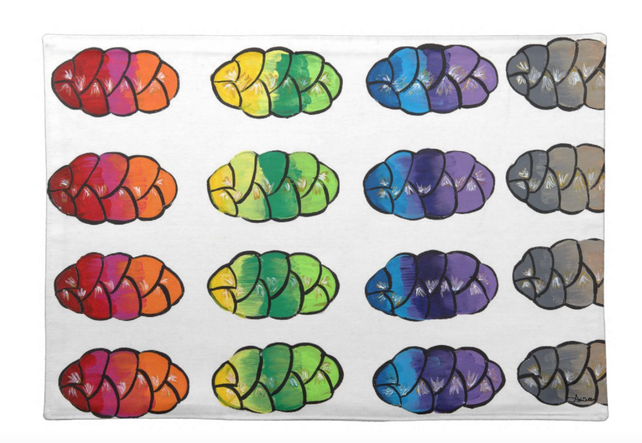 Tie Dye Challahs - Challah Cover