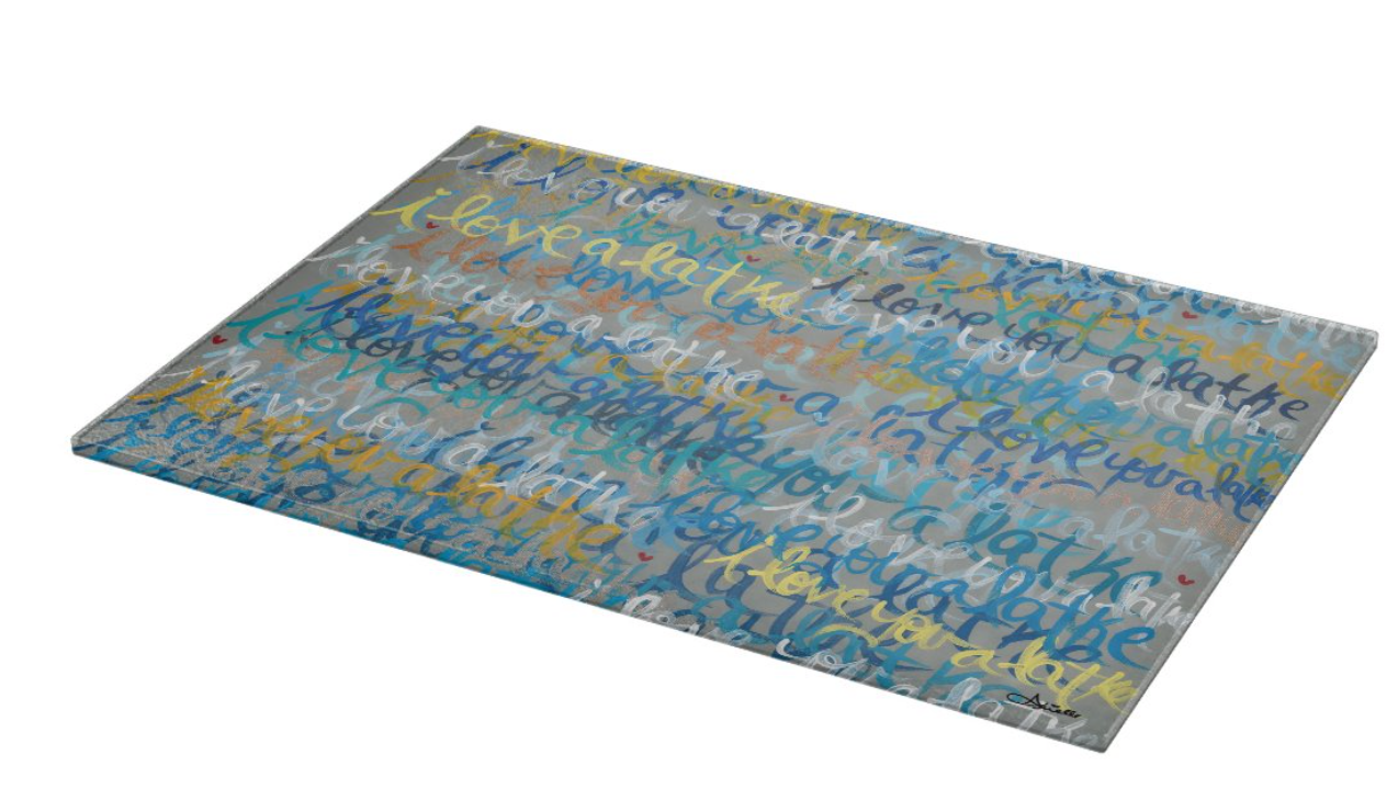 I love you a latke Glass Drip Tray