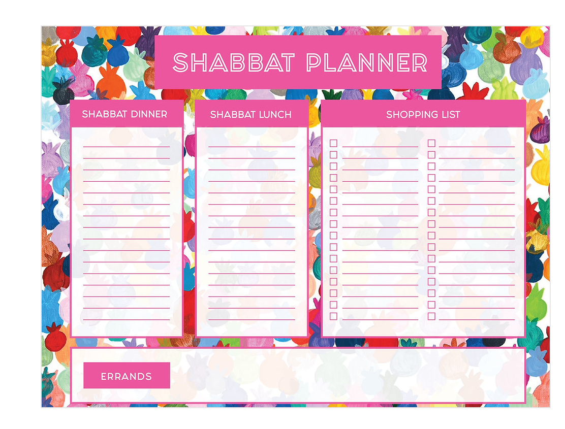 Rainbow Pomegranates | Shabbat Planner