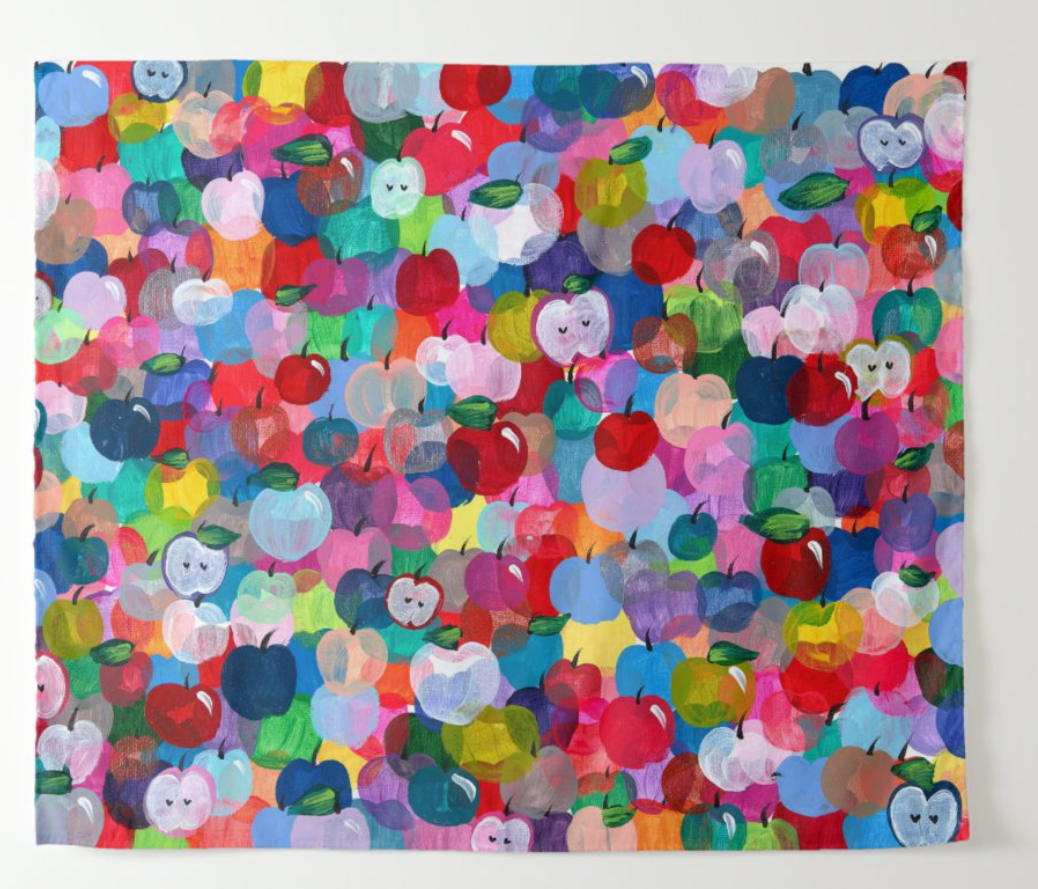 Rainbow Apples Sukkah Banner