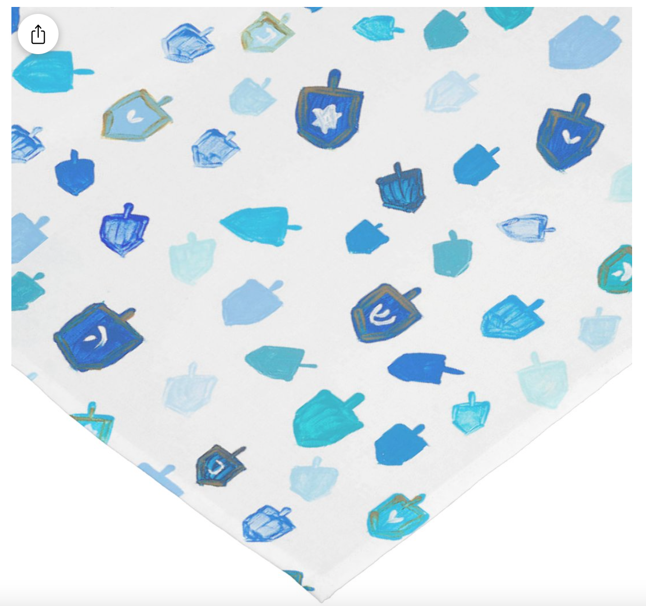 Blue Dreidels | Hanukkah Table Runner