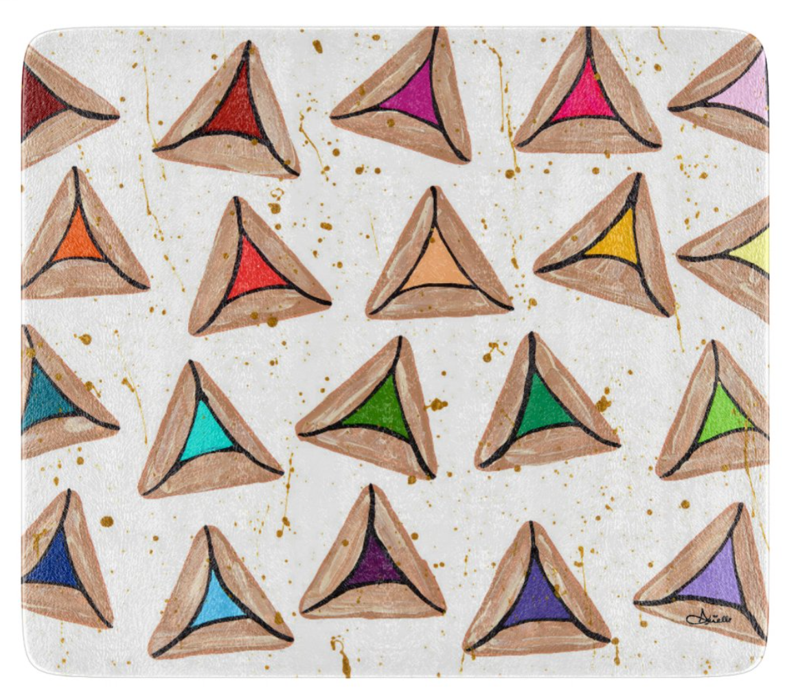 Rainbow Hamantaschen Glass Tray