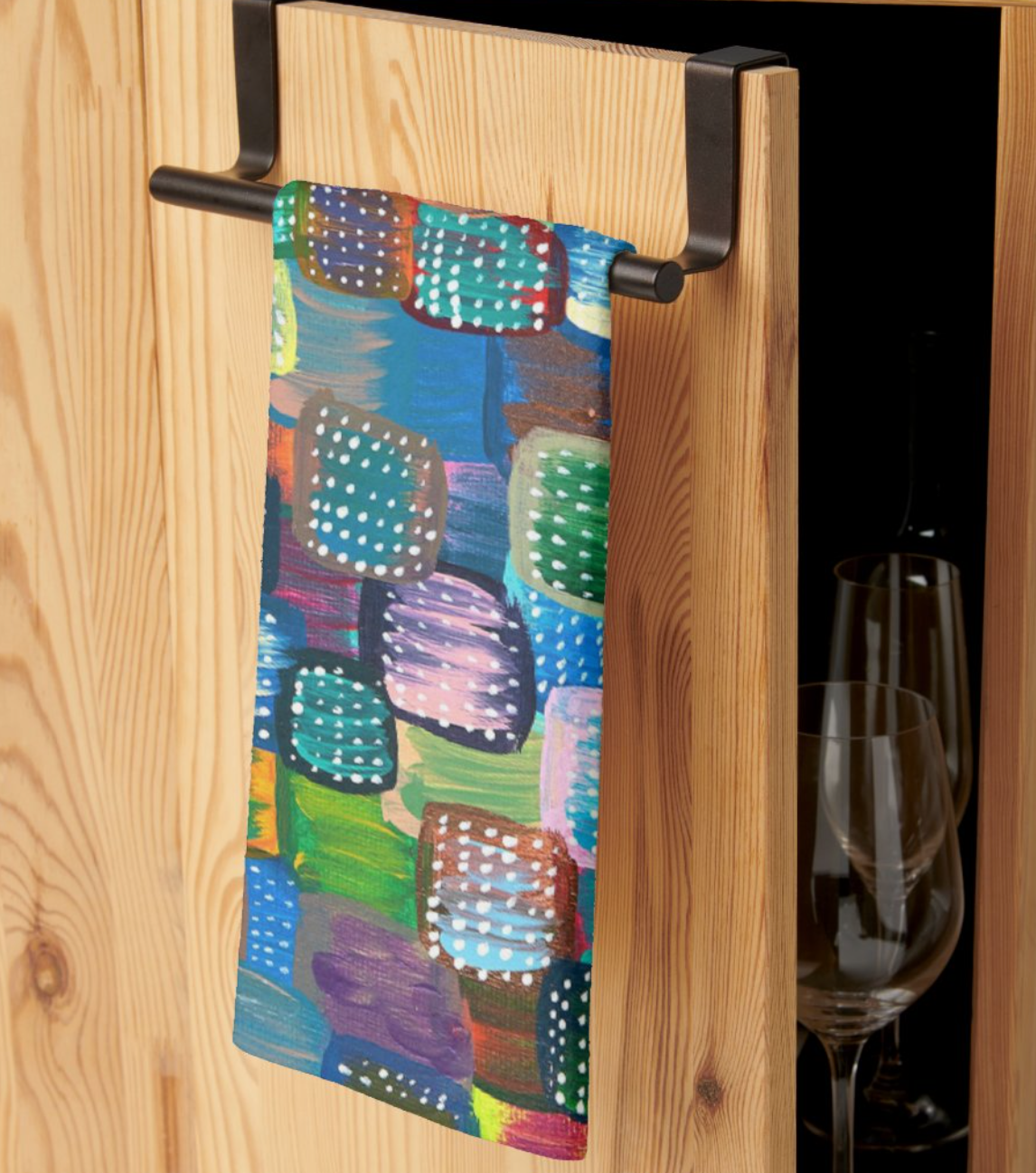 Rainbow Matzahs Kitchen Tea Towel for Passover