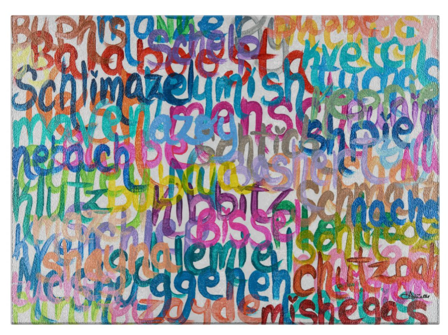 Yiddish Maven Glass Tray