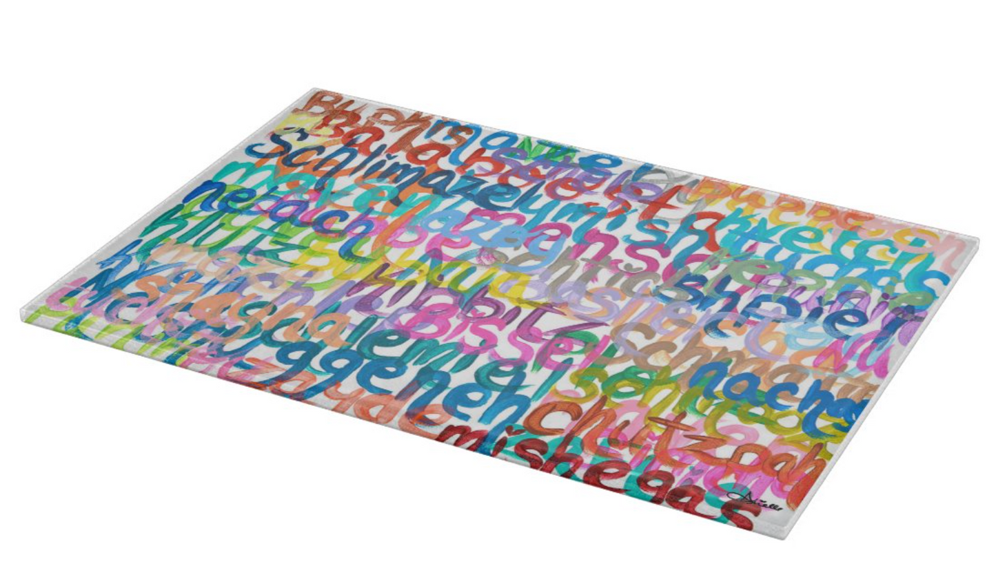 Yiddish Maven Glass Tray
