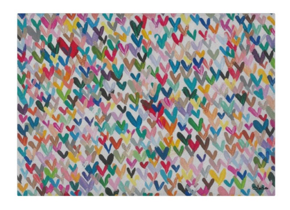 A Million Hearts for You Glass Tray