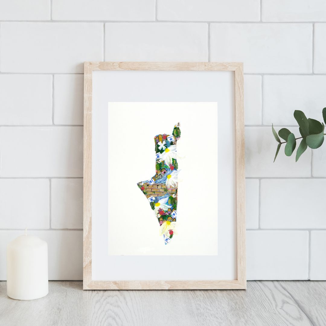 Map of Israel Giclee Art Print