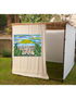 Mizrach East Sukkah banner with colorful Jewish artwork