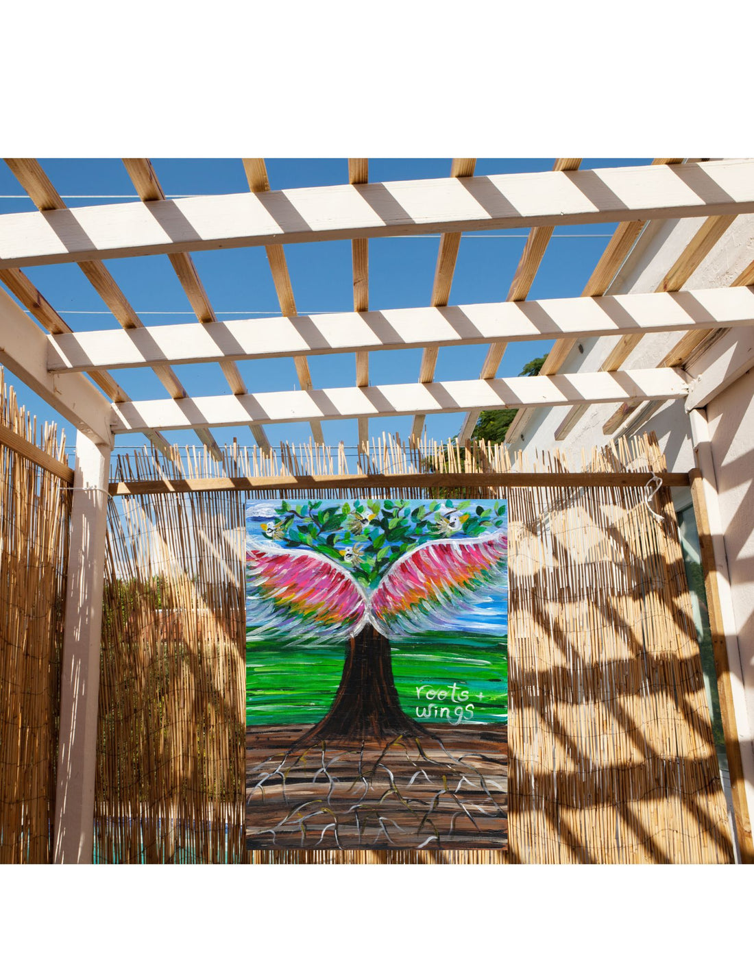 Roots + Wings Sukkah Banner