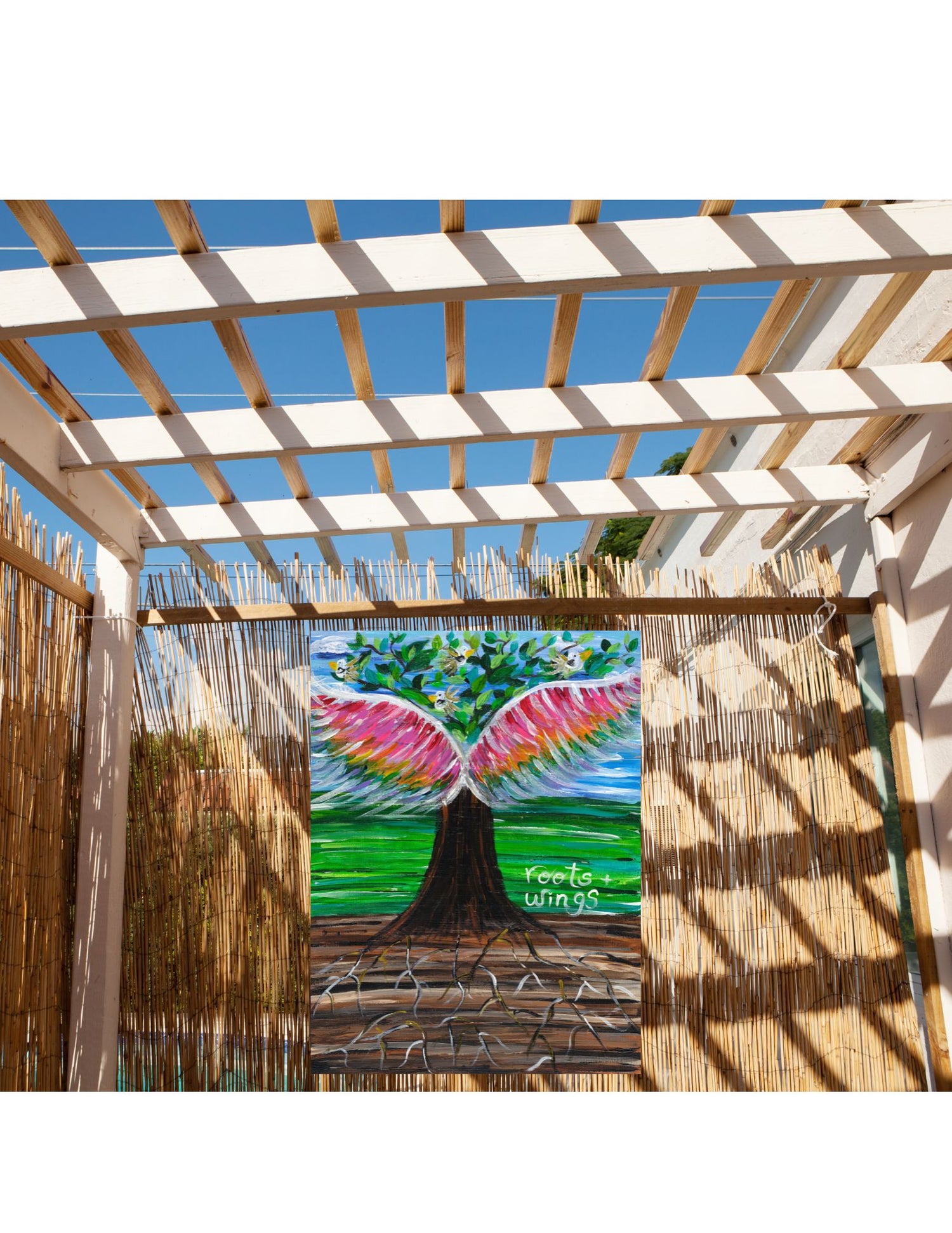 Roots + Wings Sukkah Banner