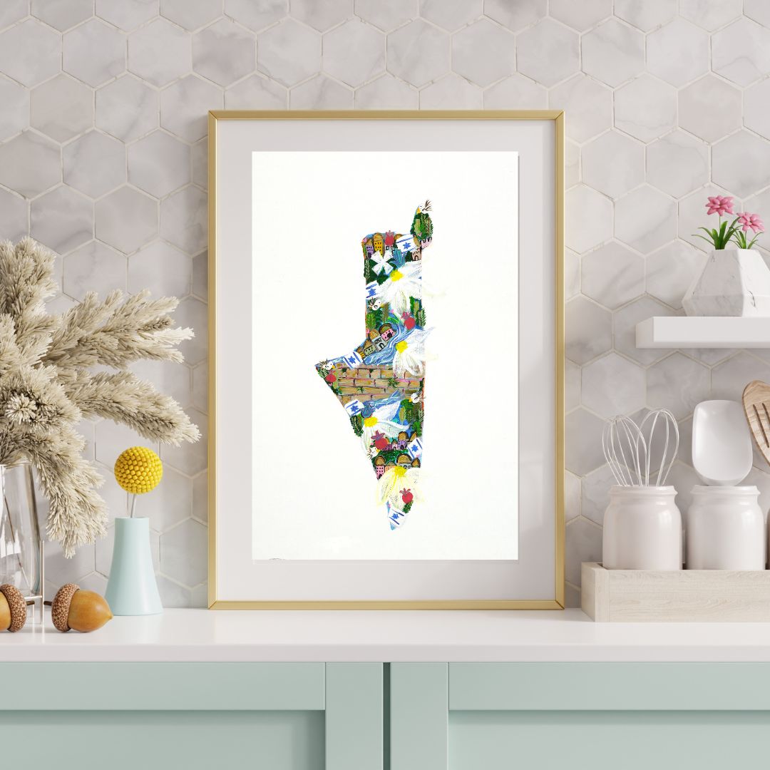 Map of Israel Giclee Art Print